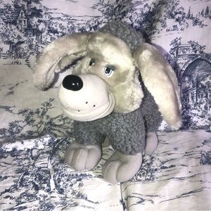 VTG 1990 Pooch Patrol TONKA Gray Poodle Dog Puppy Plush 12” Angry 90’s Flip Lip.